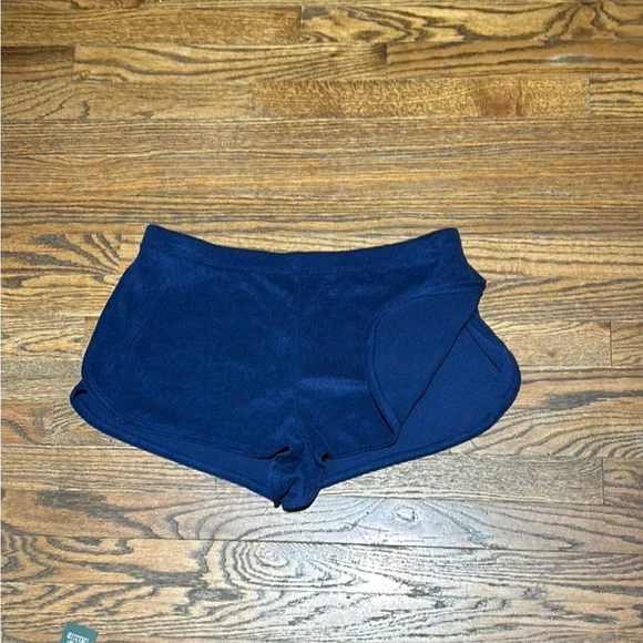 Women's Navy High Side Shorts - Picture 4 of 4